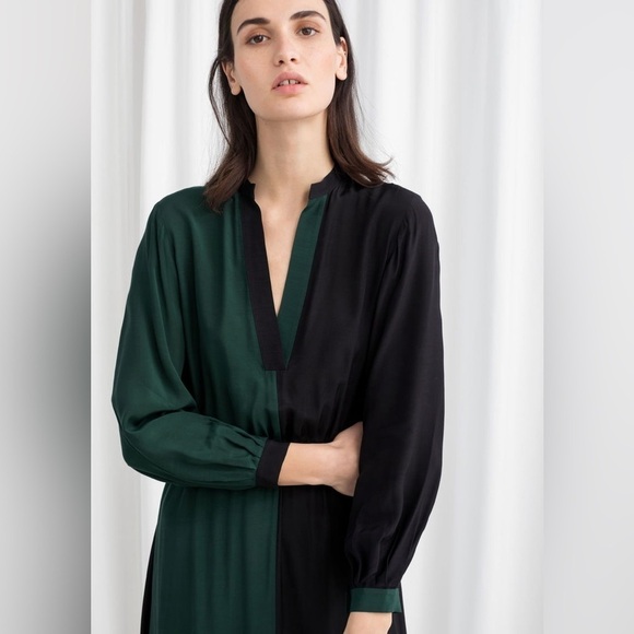 & OTHER STORIES Color Block Midi Dress - Picture 2 of 5